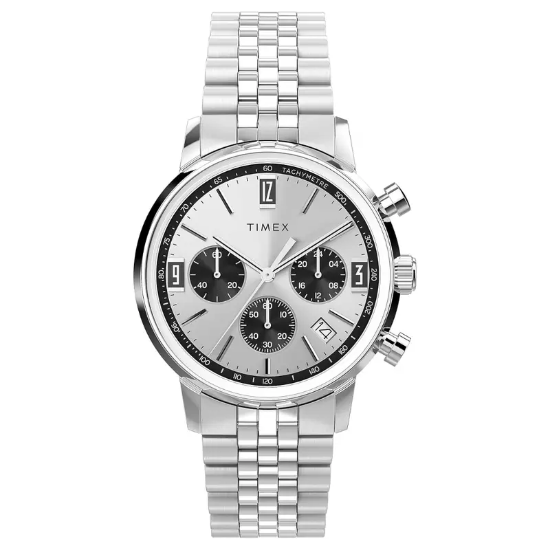 Timex Men's Marlin 40Mm Stainless Steel Bracelet Silver Watch 1