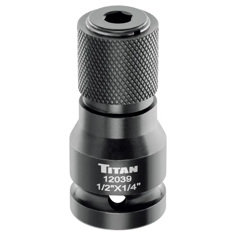 Titan 12039 1/2" Drive To 1/4" Hex Drive Quick Change Adapter 1