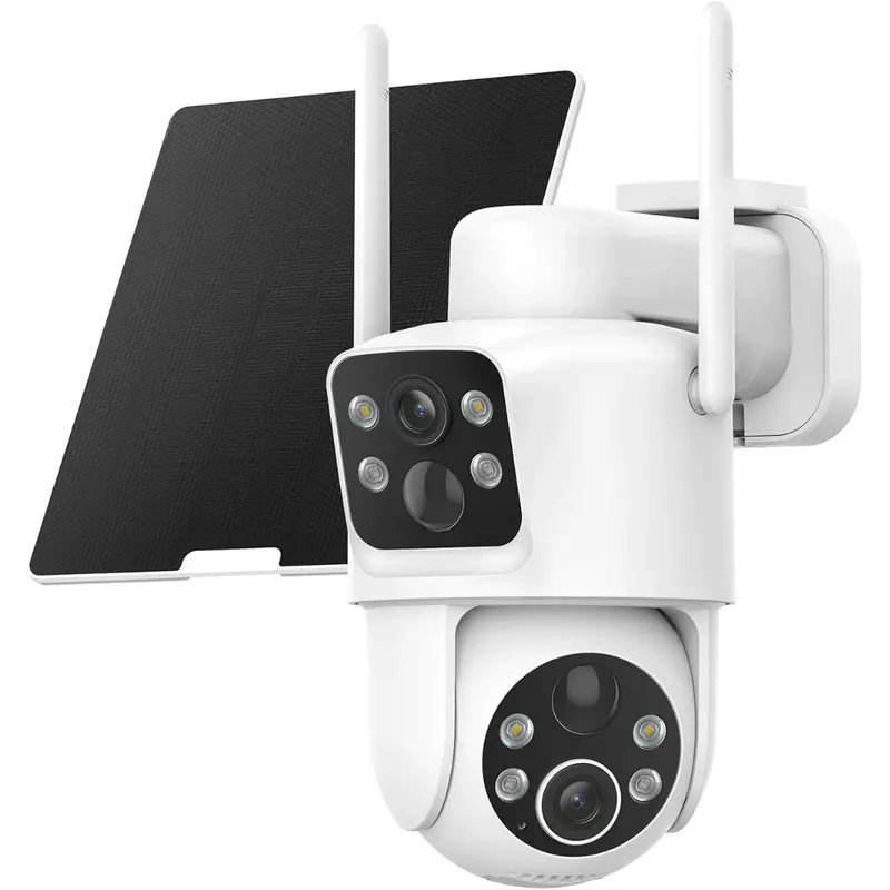 Tkenpro Wireless Outdoor 2K Dual Lens Solar Security Camera 1