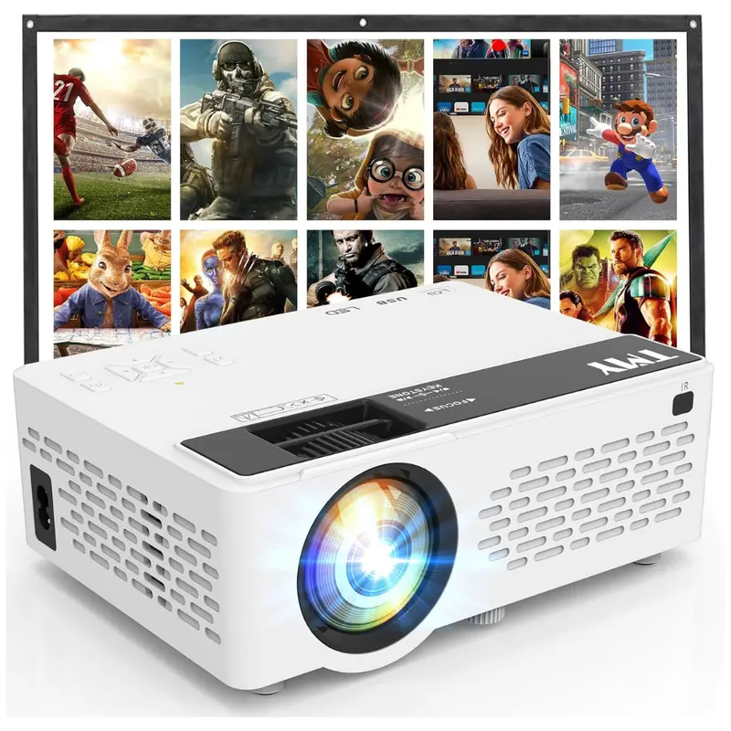Tmy V08 Mini Hd Led Projector With Bluetooth & Screen 1