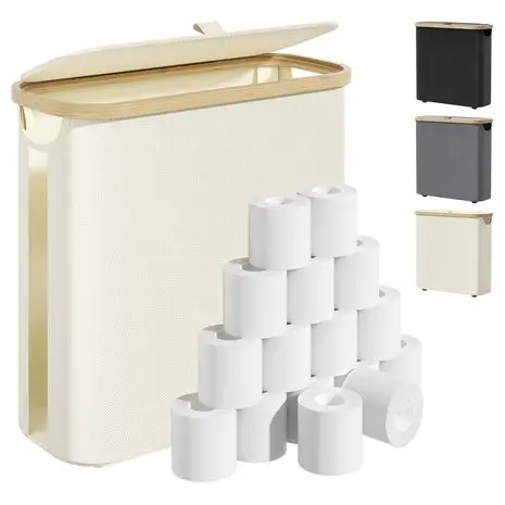 Toilet Paper Storage Basket With Lid 1