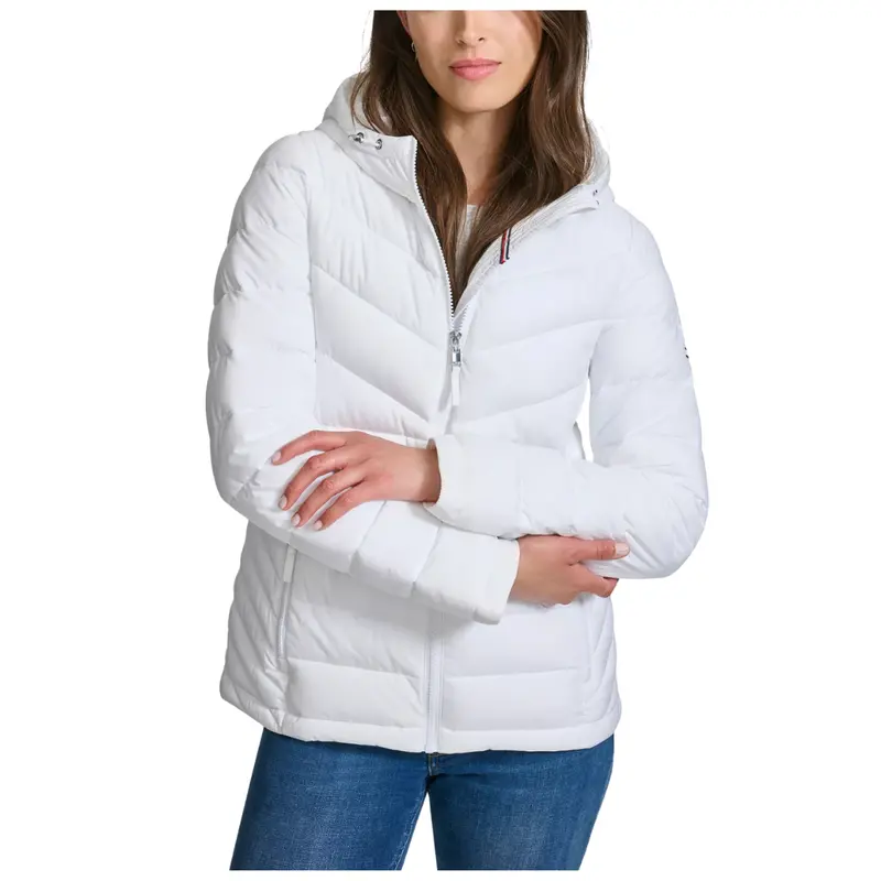 Tommy Hilfigerwomen's Long-Sleeve Hooded Puffer Jacket 1