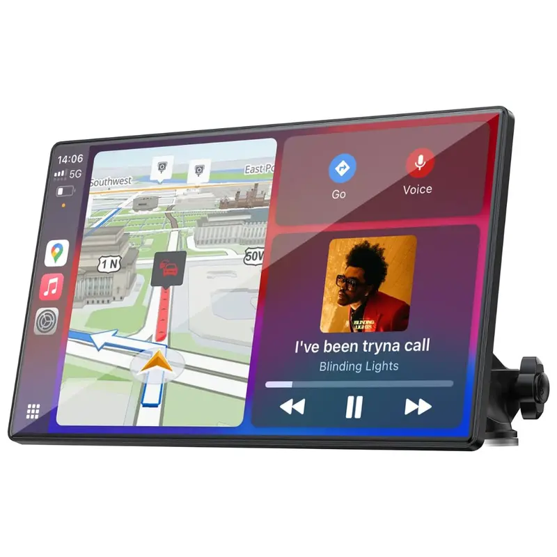 Topexplore Portable 9" Wireless Carplay & Android Auto Screen 1