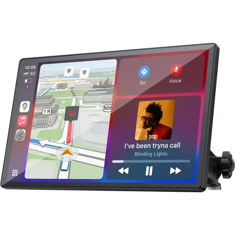 Topexplore Portable 9" Wireless Carplay & Android Auto Screen 1