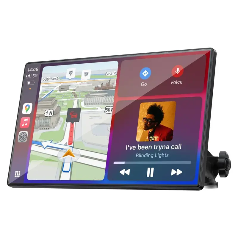 Topexplore Portable 9" Wireless Carplay & Android Auto Screen 1