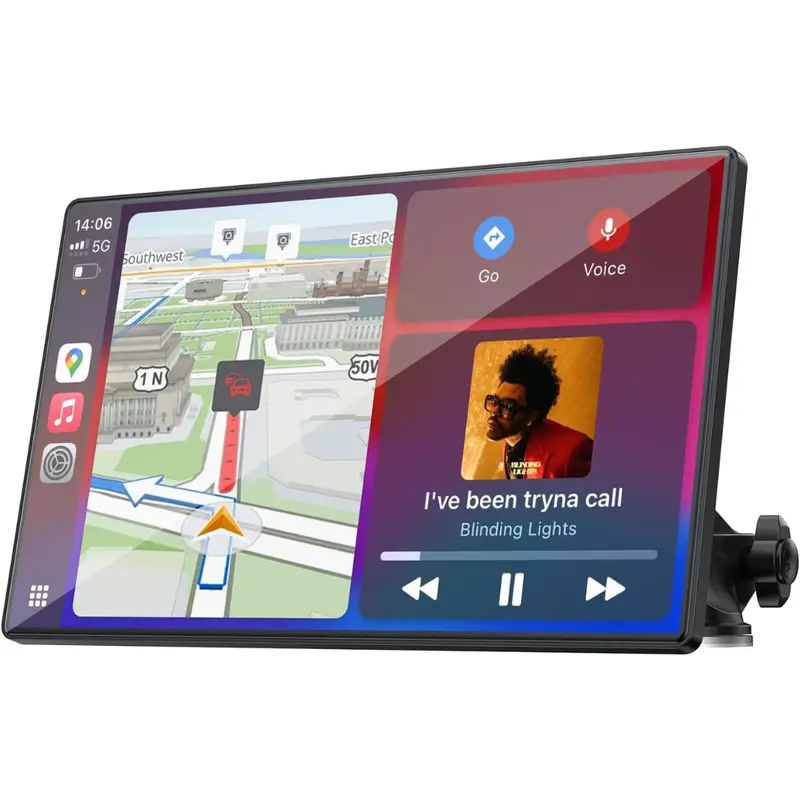 Topexplore Portable 9" Wireless Carplay & Auto Screen 1
