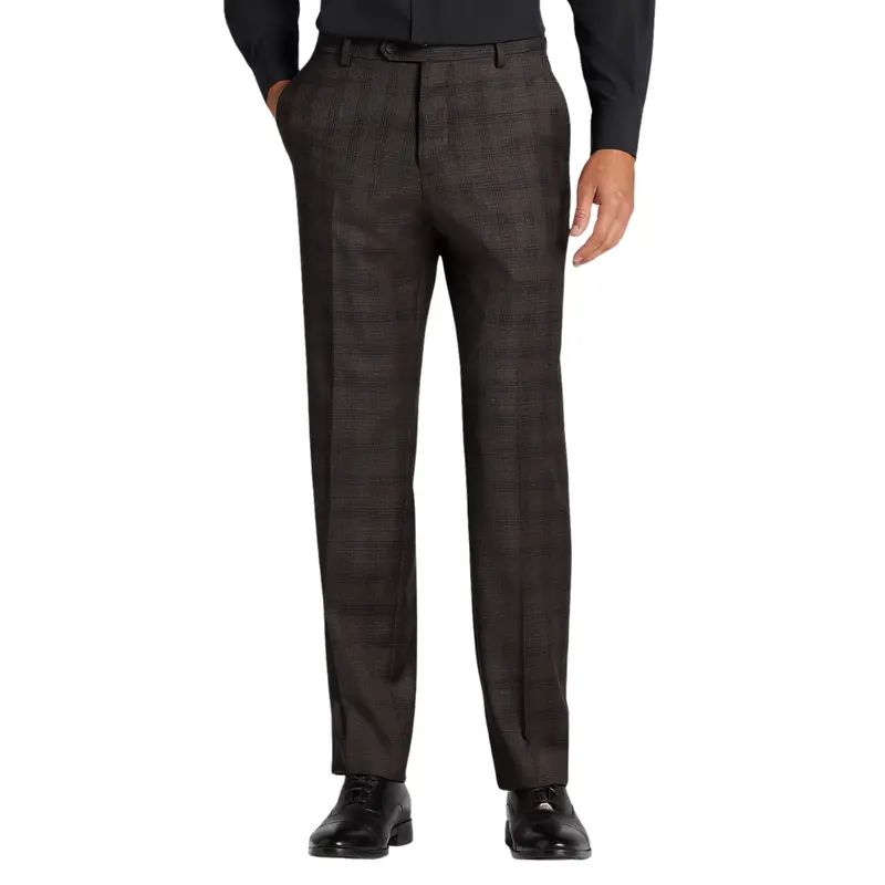 Traveler Coolmotion Tailored Fit Plaid Suit Separates Pants 1