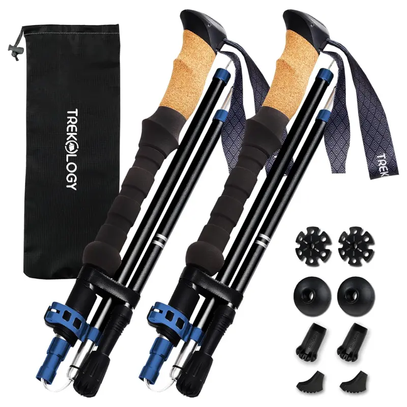Trekology Trek-Z Lightweight Cork Grip Walking Poles 1