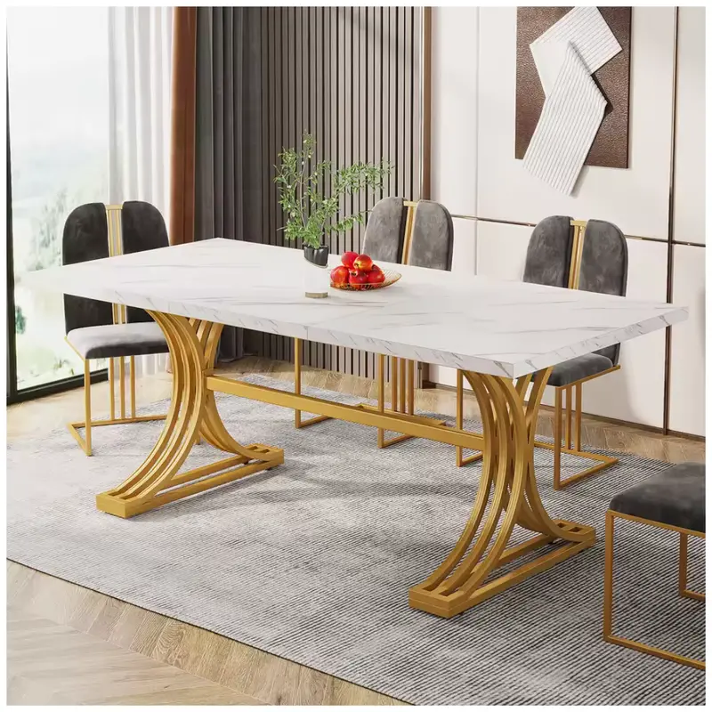 Tribesigns 63" Modern Rectangular Dining Table 1
