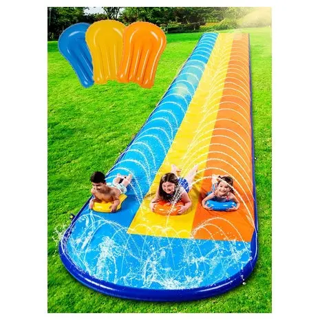Triple Lane Water Slide With 3 Bodyboards 1