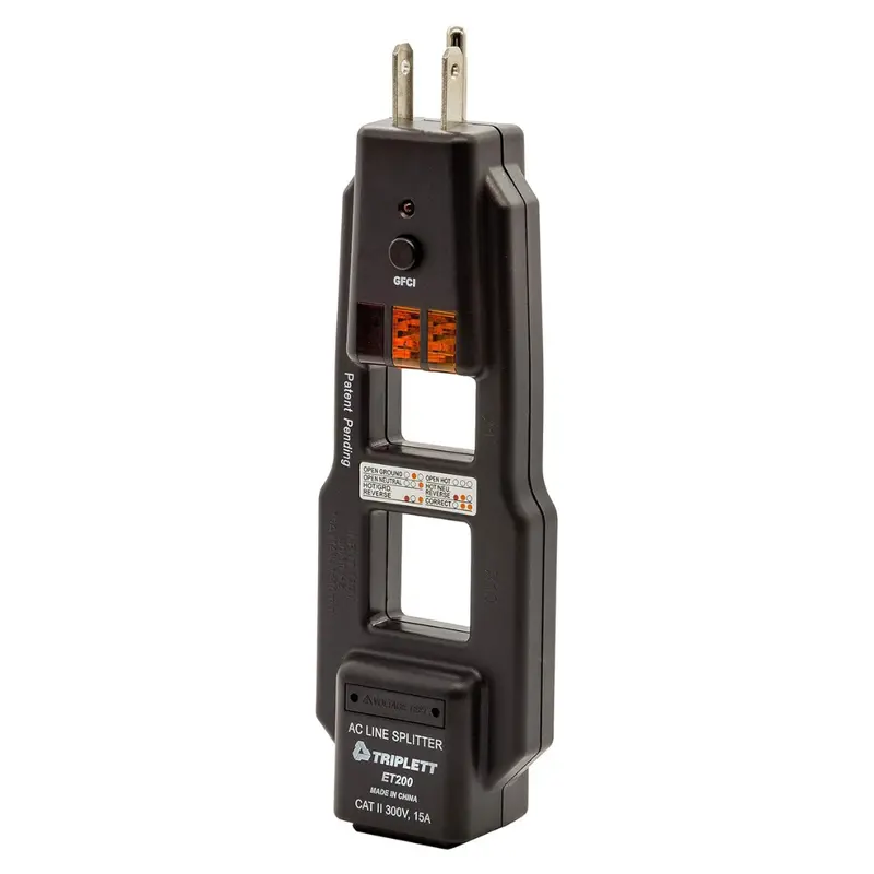 Triplett Et200 Ac Line Splitter & Gfci Outlet/Receptacle Tester 1