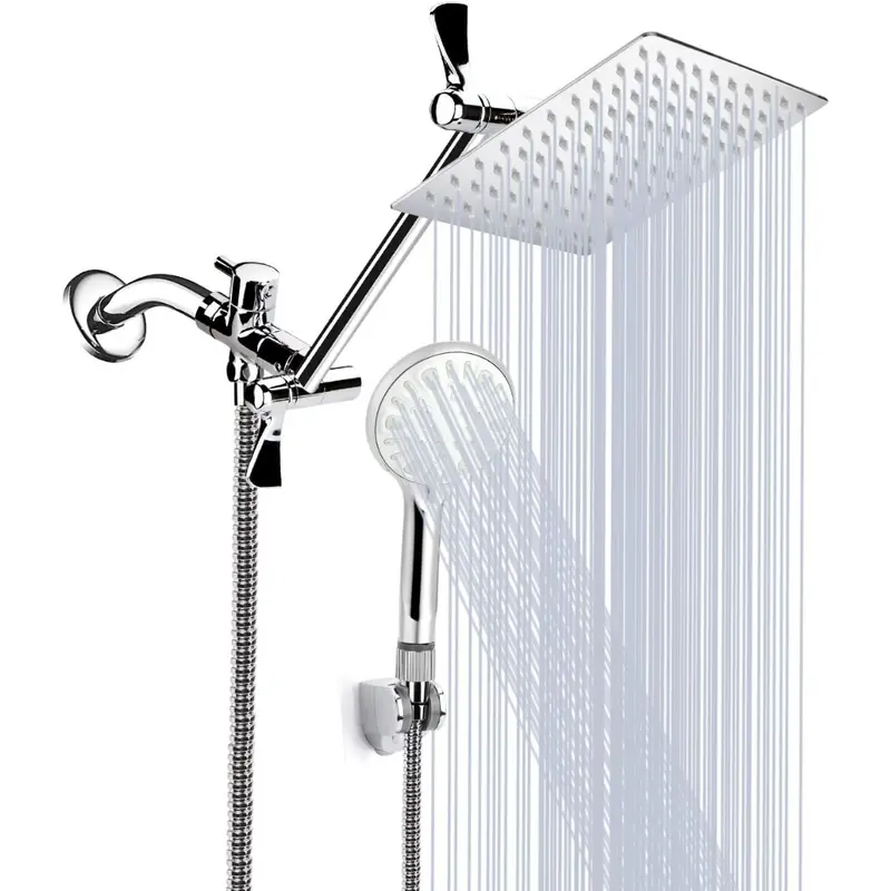 Tudoccy 8 High Pressure Rainfall Shower Head Combo 1