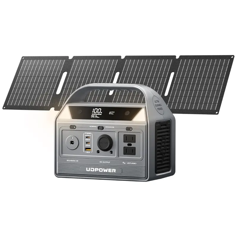 Udpower C400 Portable Power Station With 40W Solar Panel 1