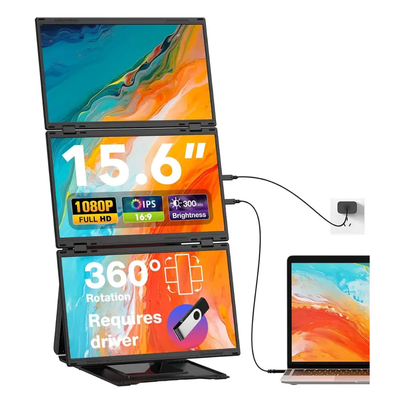 Uk Bonitoys 15.6" 1080P Quad Laptop Screen Extender 1
