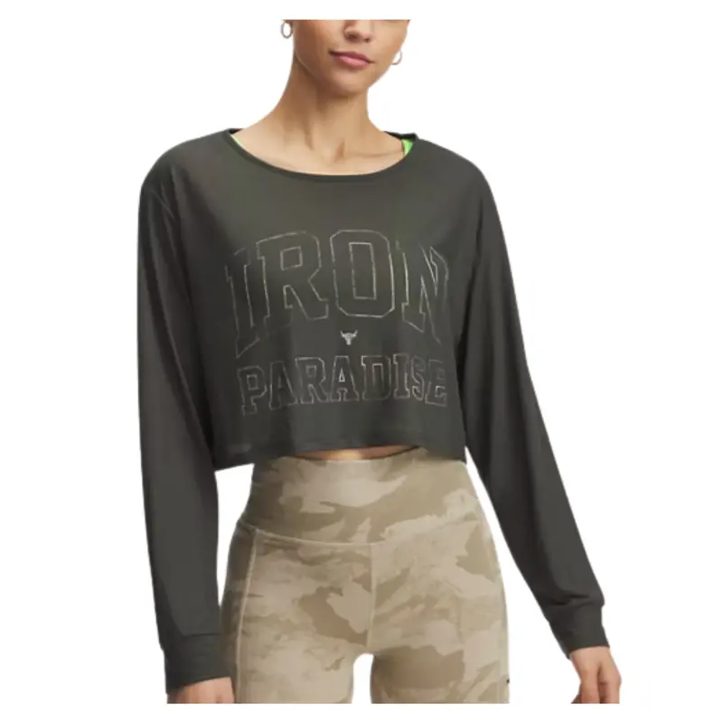 Under Armour Women's Project Rock Iron Paradise Long Sleeve T-Shirt 1