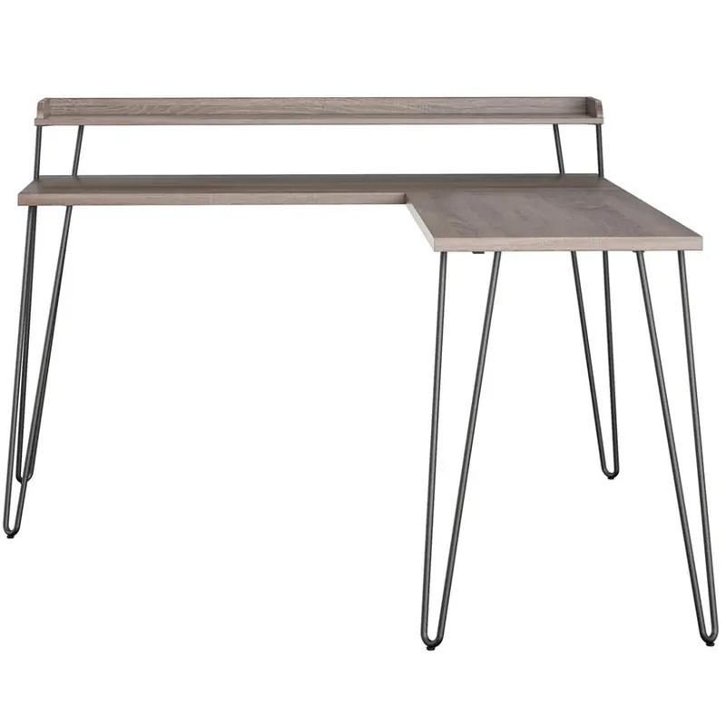 Union Rustic Vansant L-Shaped Metal Base Writing Desk 1