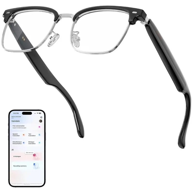 Unisex Bluetooth Ai Smart Glasses W/ Calls, Music And Voice Control 1