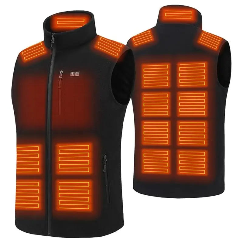 Unisex Heated Fleece Vest With 15 Heating Zones 1
