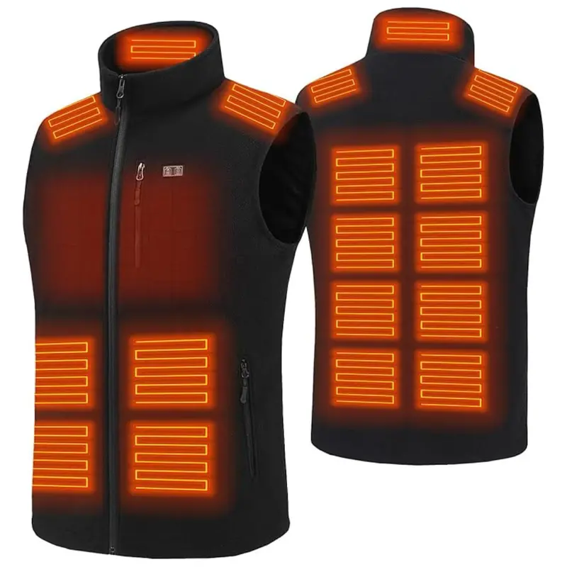Unisex Heated Fleece Vest With 15 Heating Zones 1