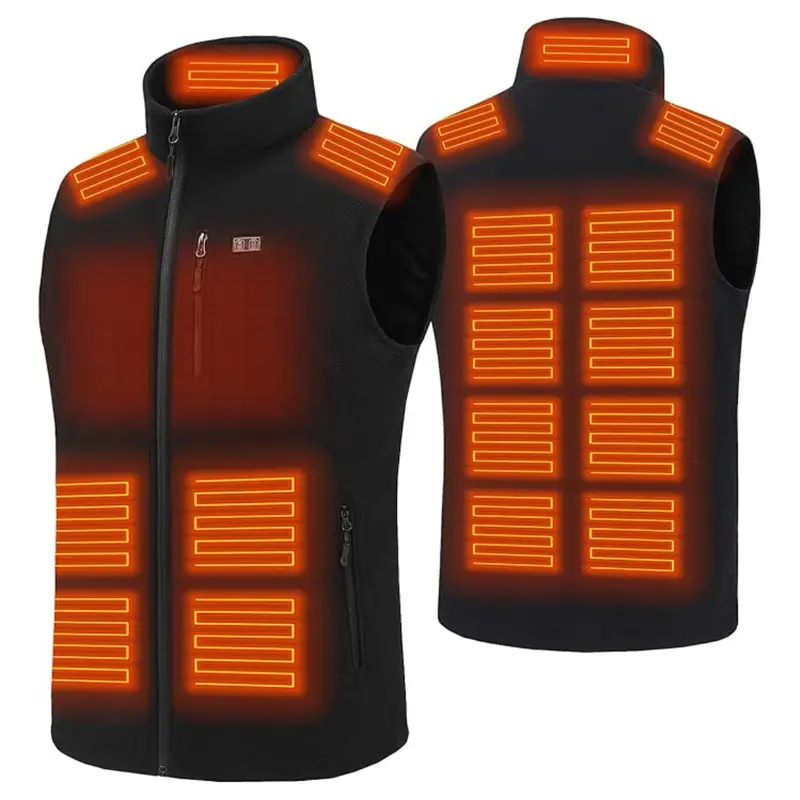 Unisex Heated Fleece Vest With 15 Heating Zones 1