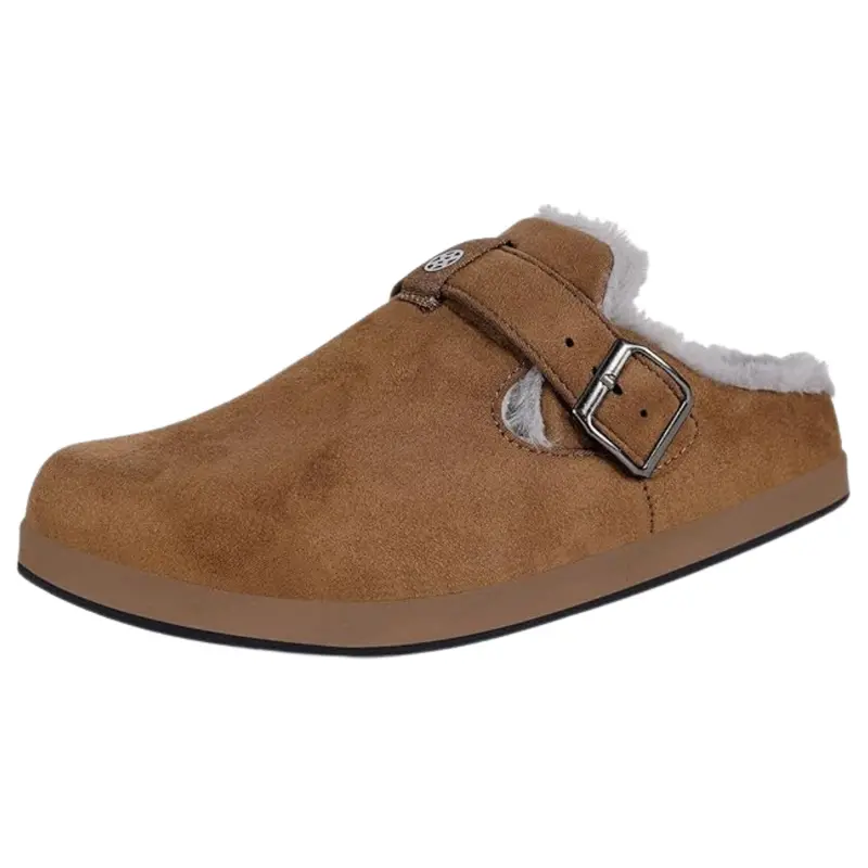 Unisex Suede Fur Lined Arch Support Winter Clogs (Various) 1