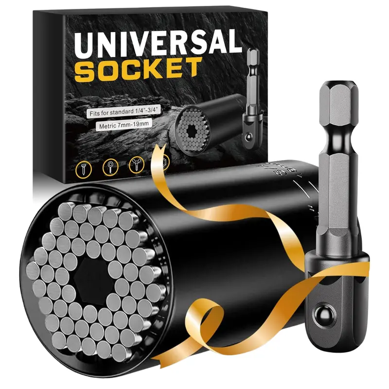Universal Socket Tools Set With Power Drill Adapter (7-19Mm) 1