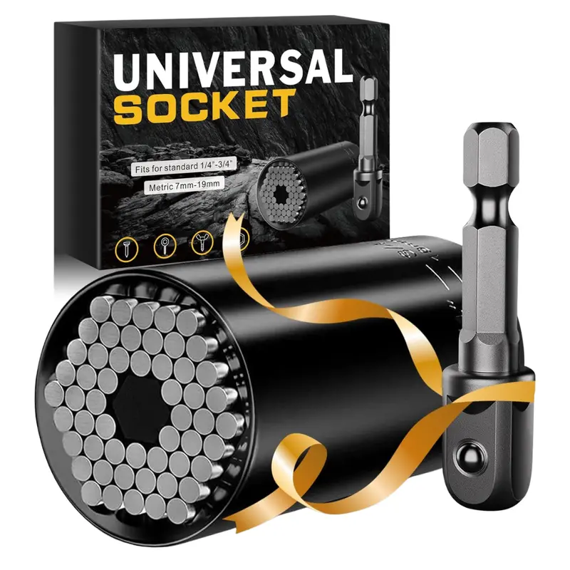 Universal Socket Tools Set With Power Drill Adapter (7-19Mm) 1