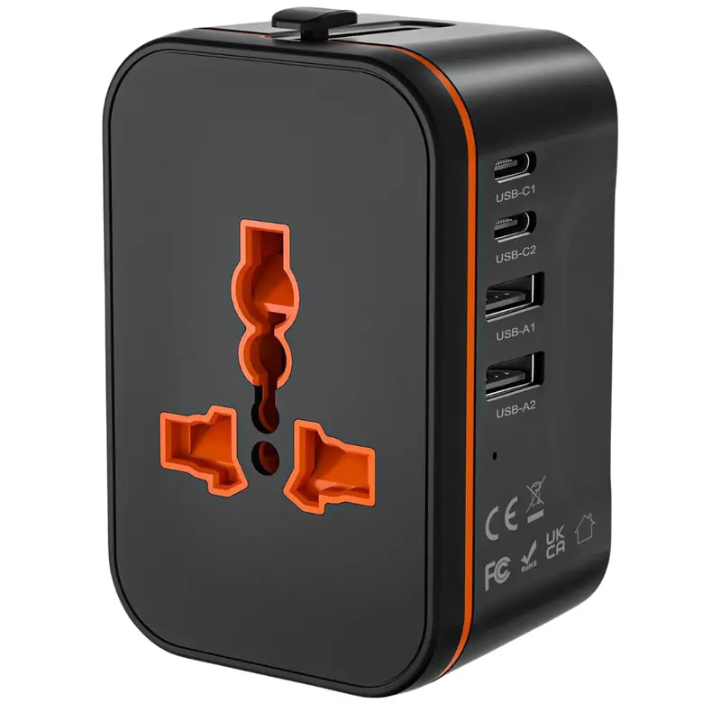 Universal Travel Adapter With Usb-C & Usb-A 1