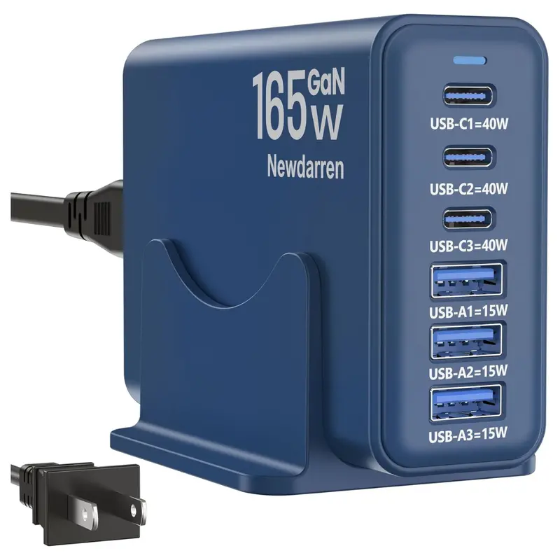 Usb C 6 Port Wall Charging Station Hub Adapter 1