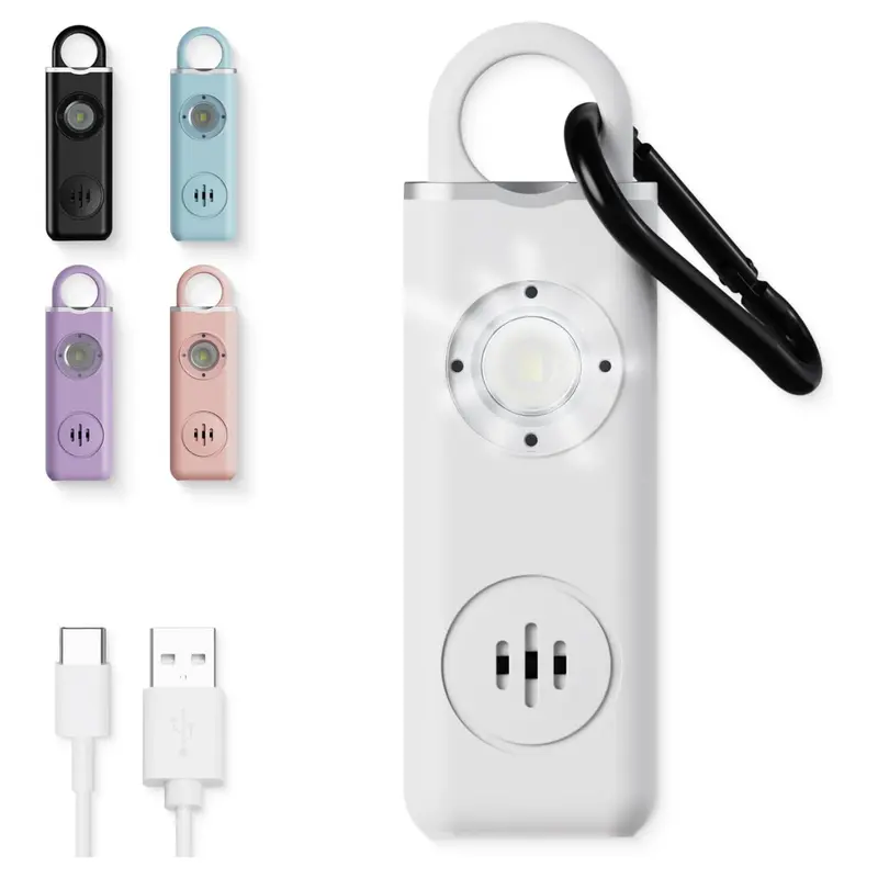 Usb-C Rechargeable Panic Siren Keychain With Led Light (4 Colors) 1