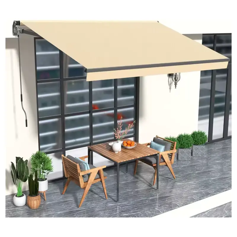 Uv & Waterproof Manual Retractable Patio Awning 1