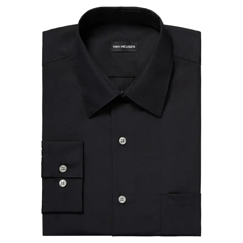 Van Heusen Men's Regular Fit Poplin Solid Dress Shirt 1