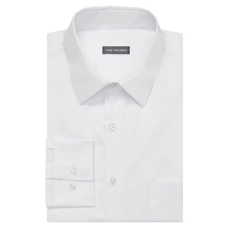 Van Heusen Men's Regular Fit Poplin Solid Dress Shirt 1