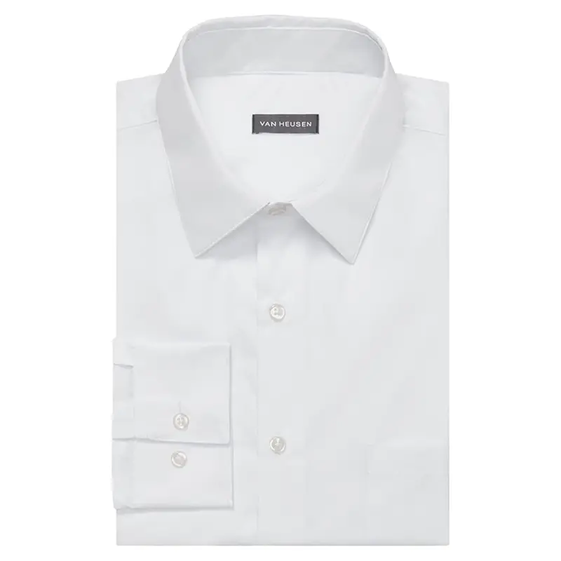 Van Heusen Men's Regular Fit Poplin Solid Dress Shirt 1