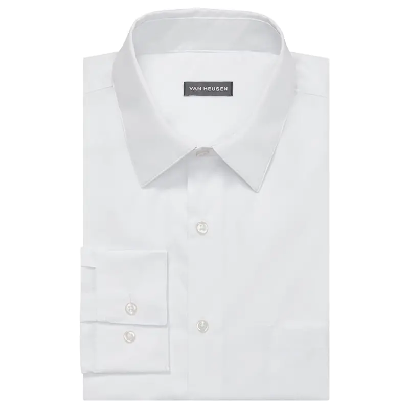 Van Heusen Men's Regular Fit Poplin Solid Dress Shirt 1