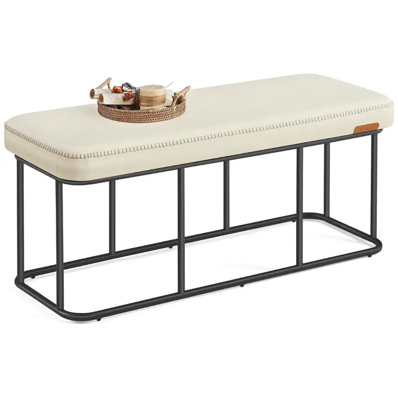 Vasagle Ekho Collection 43.3" Wide Steel Frame Storage Bench 1