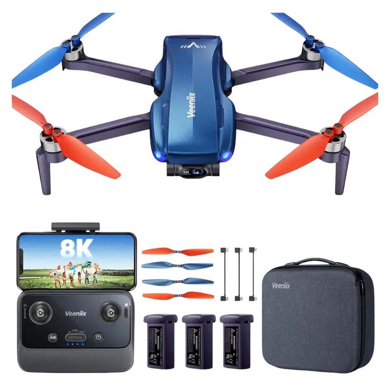 Veeniix V11mini 4K Camera Drone W/ 3 Axis Gimbal Gps Fly More Combo 1