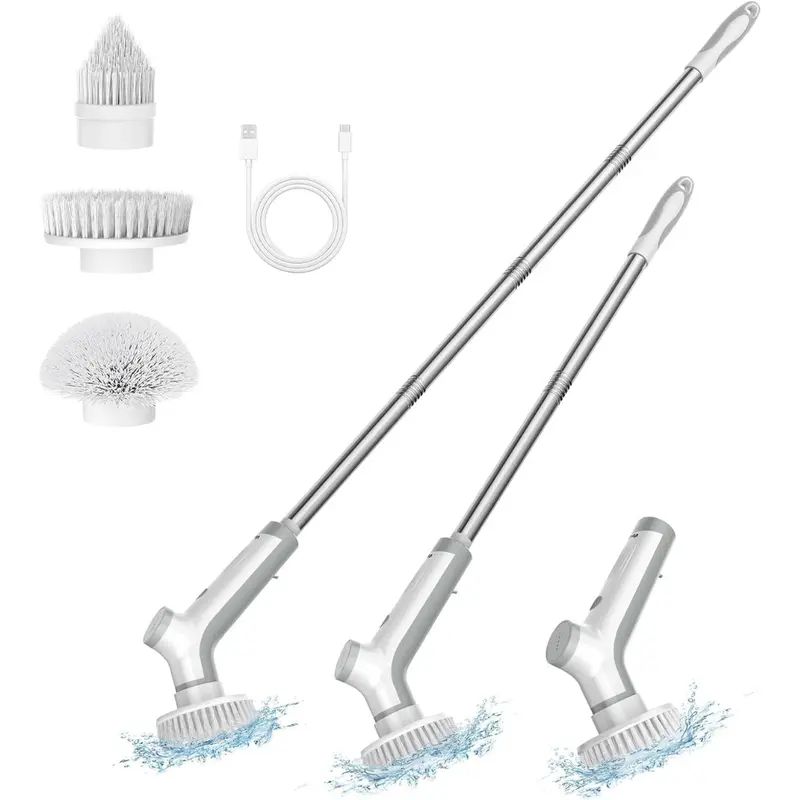 Vewior Cordless Electric Spin Shower Scrubber With 3 Adjustable Angles 1