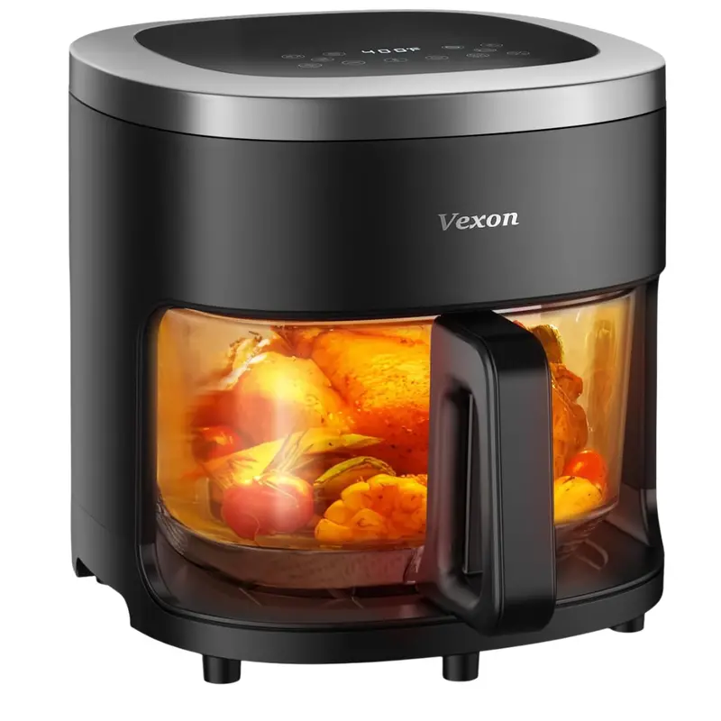 Vexon 6-In-1 4.5Qt Air Fryer With Viewing Glass Pot 1
