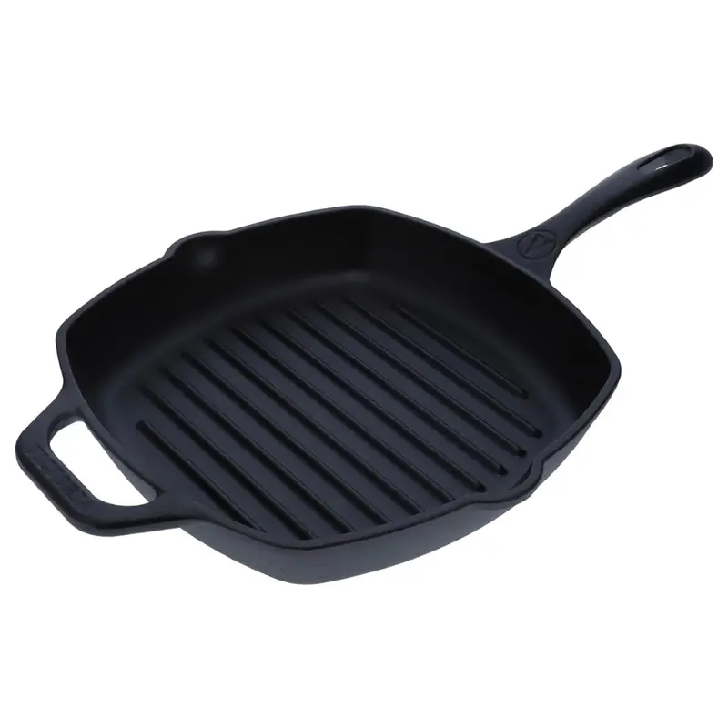 Victoria 10" Cast Iron Deep Grill Pan 1