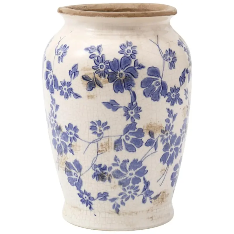 Vintage Rustic Ceramic Flowers Vase 1