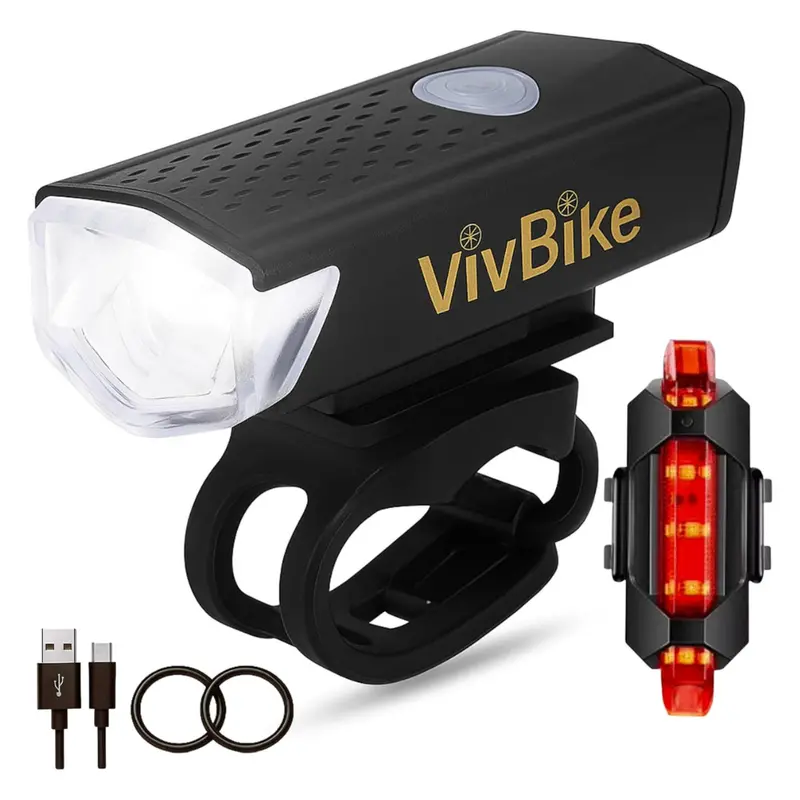Vivbike Usb Mini Rechargeable Bicycle Lights Set 1
