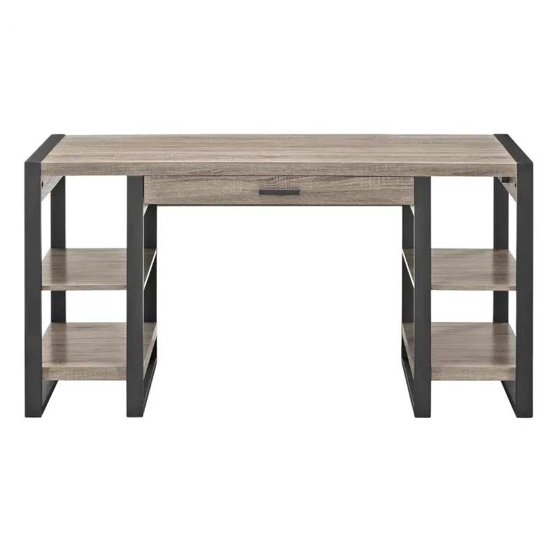 Walker Edison Industrial 4-Shelf Computer Desk With Usb Port 1