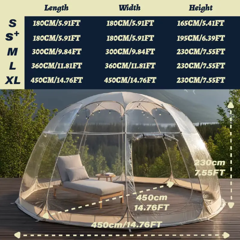 Weatherproof Pop Up 6' Bubble Tent 1