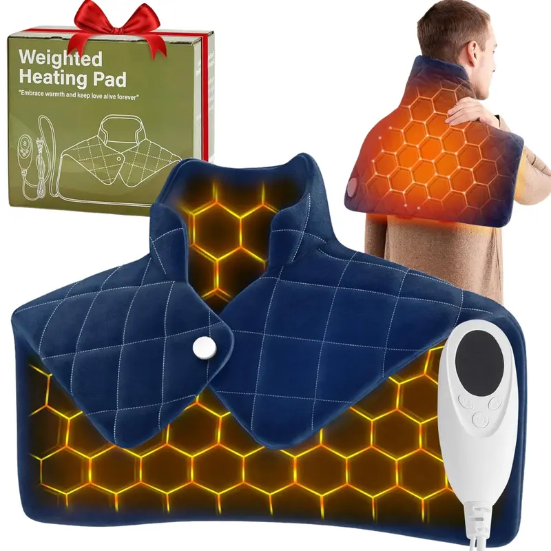 Weighted Electric Heating Pad With 9 Heat Settings & 4 Auto-Off Timers 1