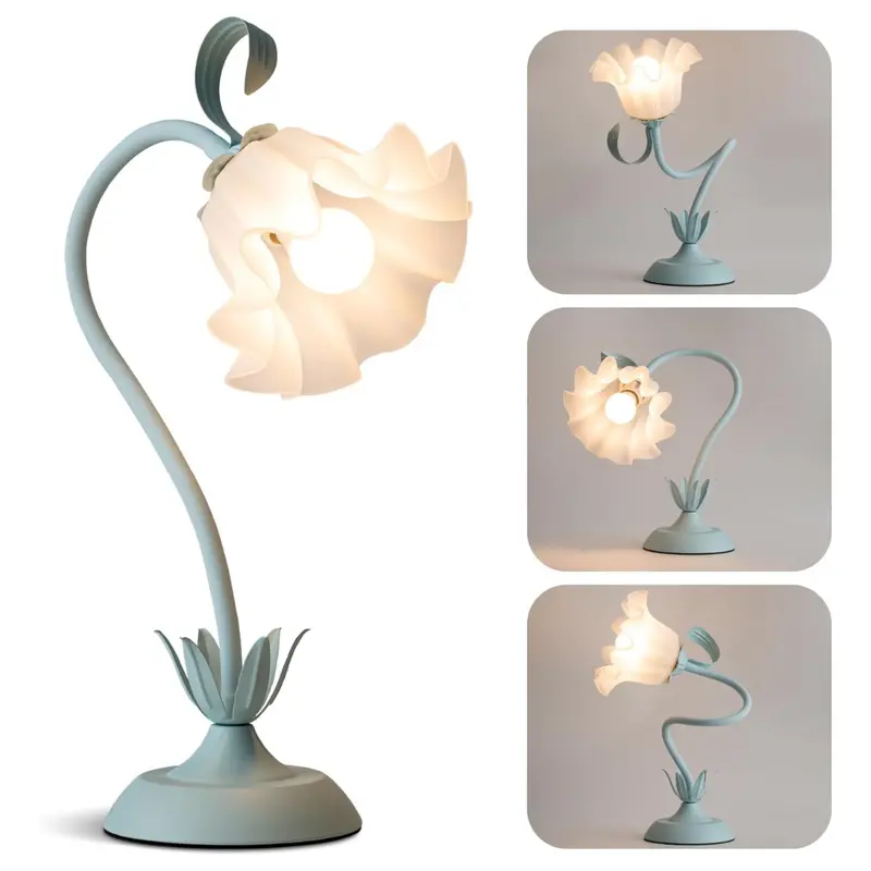 Werfop Bendable Vintage Led Corded Flower Table Lamp 1