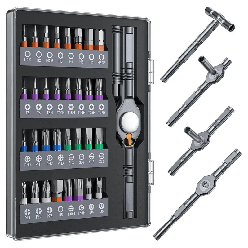 Wesdut 2026 Upgrade 32In1 T Handle Magnetic Ratchet Screwdriver Set 1