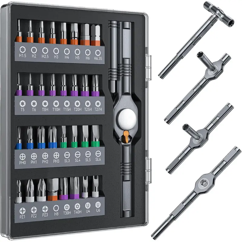 Wesdut 32-In-1 T-Handle Magnetic Ratchet Screwdriver Set 1