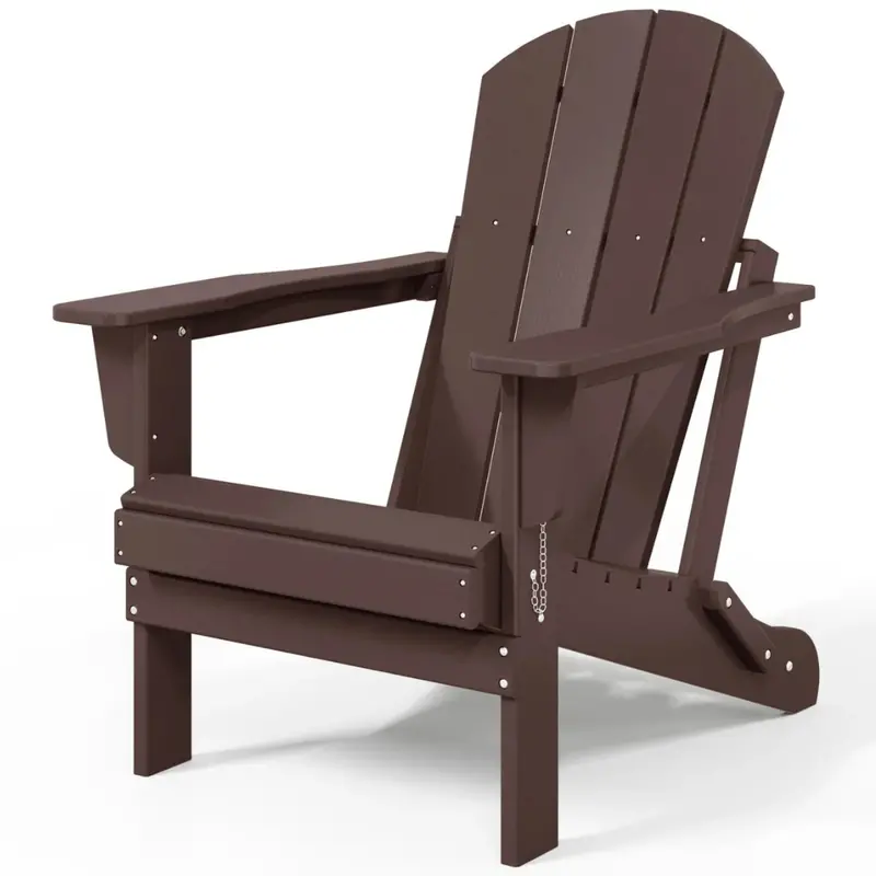 Westintrends All-Weather Contoured Poly Folding Adirondack Chair 1