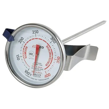 Winco Dial Deep Fry & Candy Thermometer With 5” Probe 1